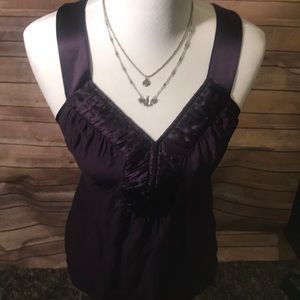 Purple Satin tank  SUPER CUTE!